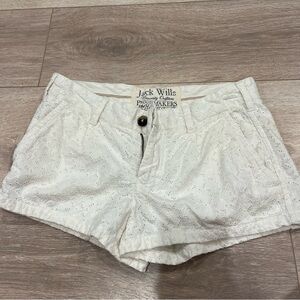 Jack Wills White Eyelet Shorts